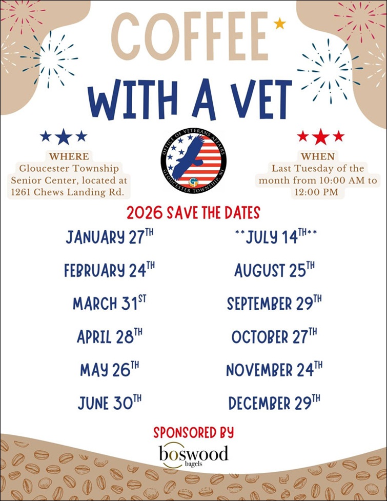 2026 Coffee with a Veteran dates