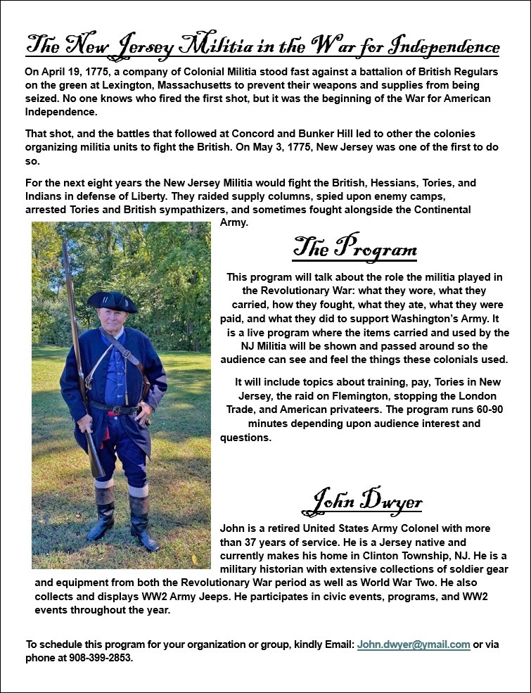 nj militia flyer